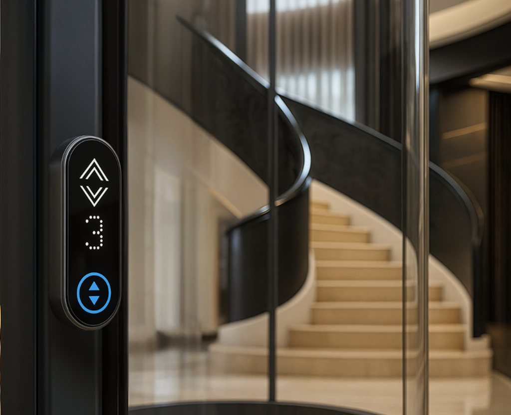 The goldenhome lifts O lift model installed as a home lift